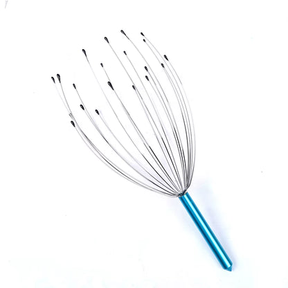 Color Box 20Claws Head Massager Octopus Relax Hair Scalp Head Scratcher Manual Massager Tool Metal Head Massager