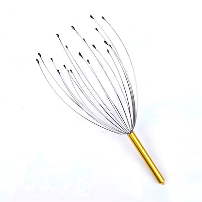 Color Box 20Claws Head Massager Octopus Relax Hair Scalp Head Scratcher Manual Massager Tool Metal Head Massager
