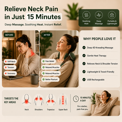 Neck Massager - Deep Tissu Neck Theraphy Massage