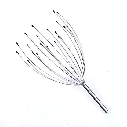 Color Box 20Claws Head Massager Octopus Relax Hair Scalp Head Scratcher Manual Massager Tool Metal Head Massager